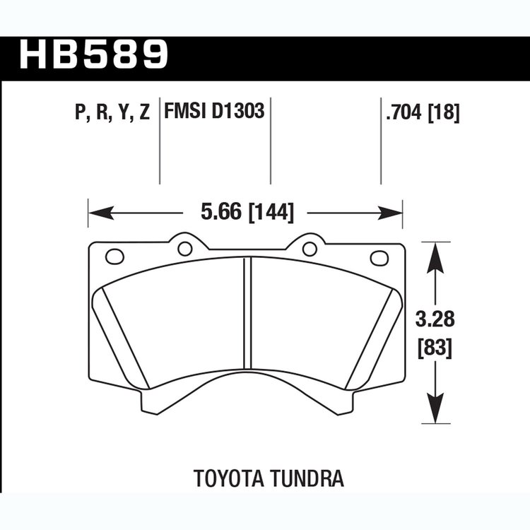 Disc Brake Pad Performance Ceramic w/0.704 Thickness