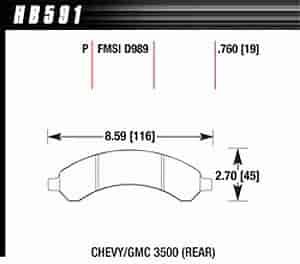 Disc Brake Pad SuperDuty w/0.760 Thickness