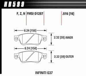Disc Brake Pad HP Plus w/0.616 Thickness