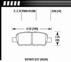 Disc Brake Pad HP Plus w/0.539 Thickness