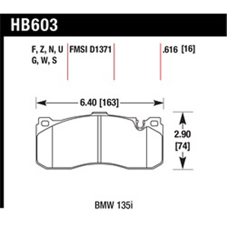 Ceramic Brake Pads 2008-09 BMW 135i