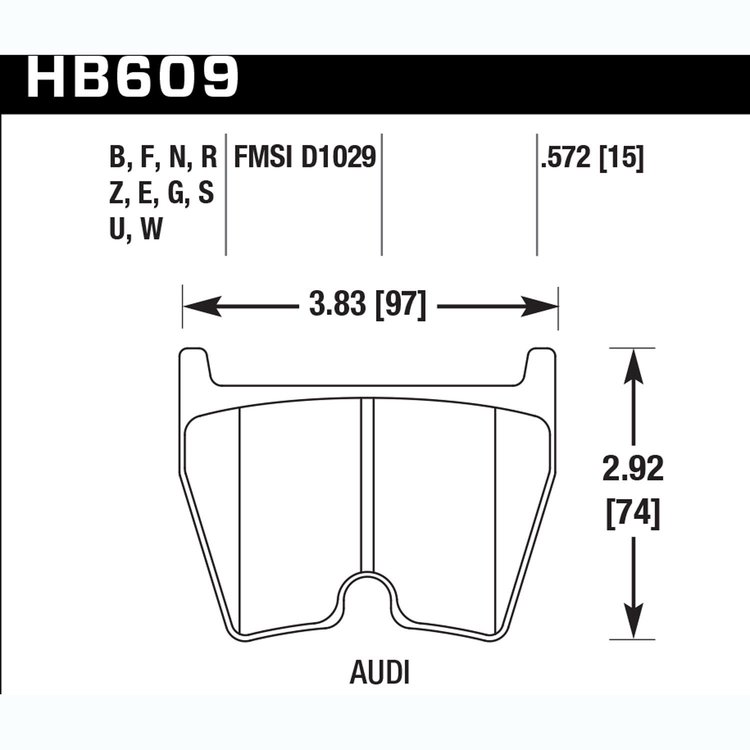 Disc Brake Pad Performance Ceramic w/0.572 Thickness