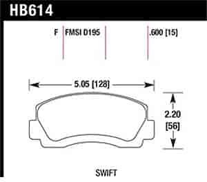 Disc Brake Pad HPS Performance Street w/0.600 Thickness