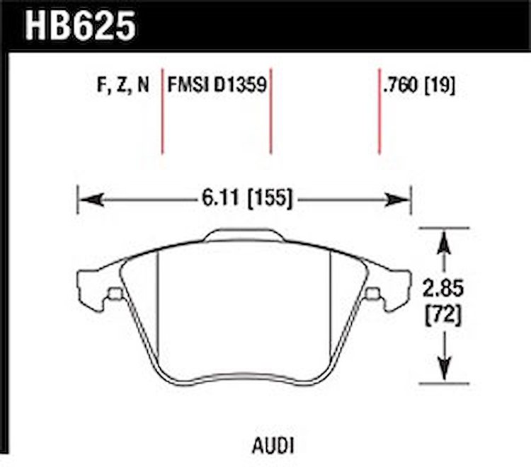 Disc Brake Pad HP Plus w/0.760 Thickness