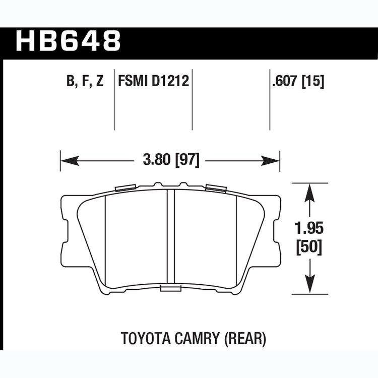Disc Brake Pad Performance Ceramic w/0.607 Thickness