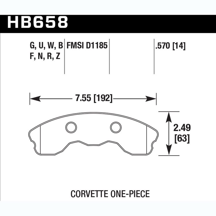 Performance Ceramic Brake Pads 2010-11 Corvette Grand Sport