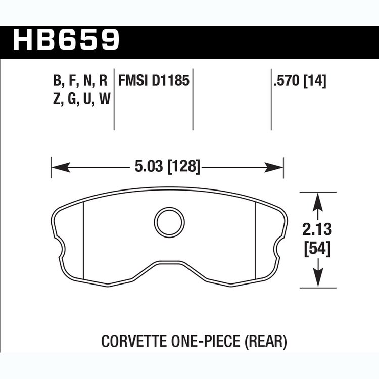 Disc Brake Pad Performance Ceramic w/0.570 Thickness