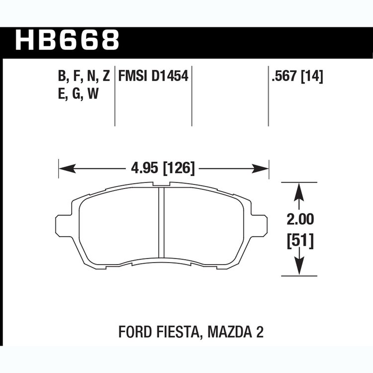 Disc Brake Pad Performance Ceramic w/0.567 Thickness