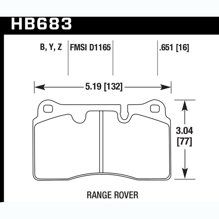 Disc Brake Pad Performance Ceramic w/0.651 Thickness