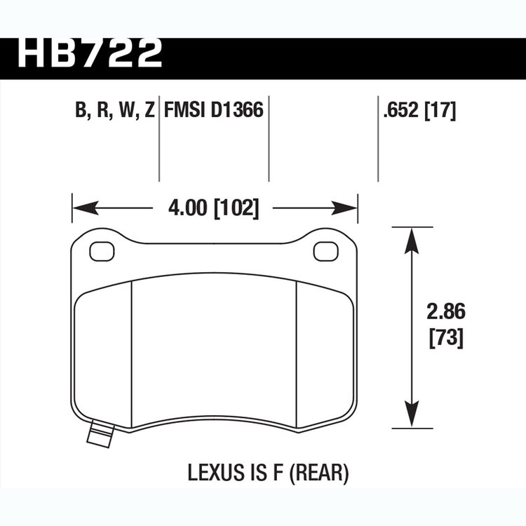 Ceramic Brake Pads 2008-11 Lexus IS-F