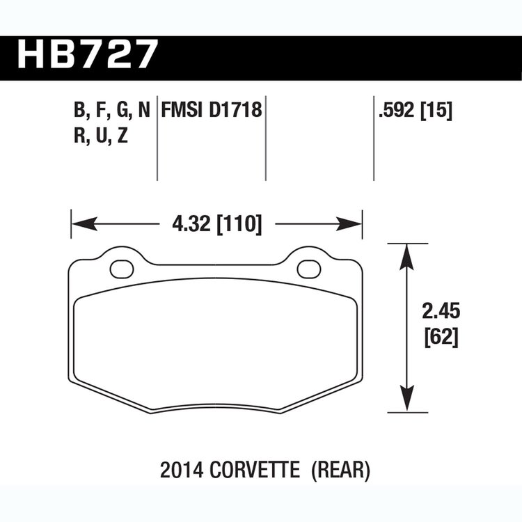 Ceramic Brake Pads 2014 Corvette