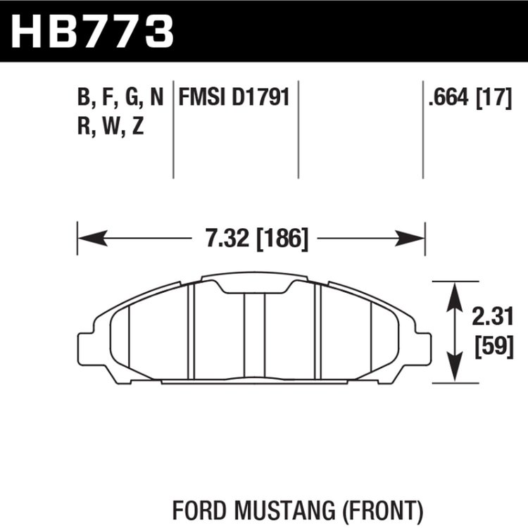DTC-30 BRAKE PADS 2015-2017 FORD MUSTANG FRONT