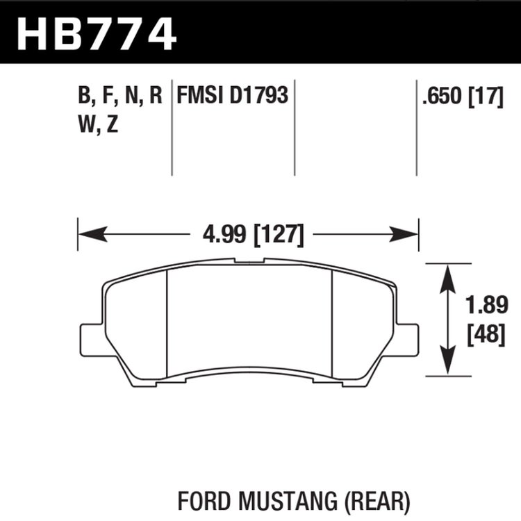 DTC-30 BRAKE PADS 2015-2017 FORD MUSTANG REAR
