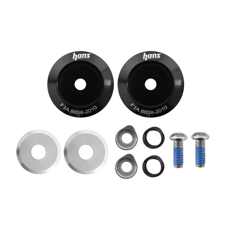 AK113111K Post Collar Anchors for Snell SA & FIA Helmets w/Integrated M6 Terminals [Black]