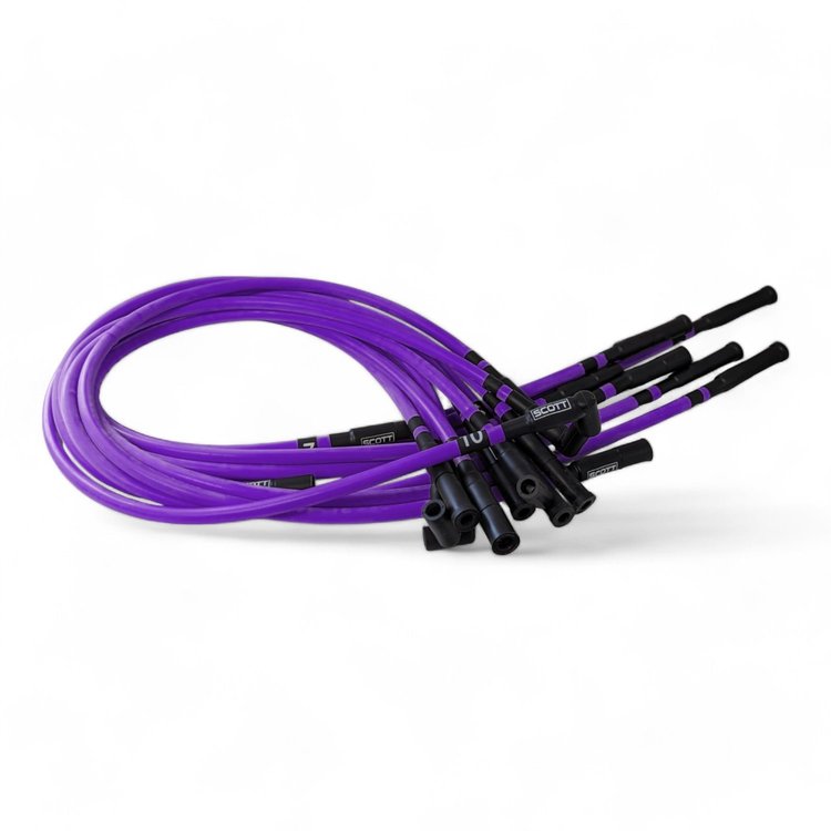 SPW300-CH-690-II-6 Super Mag Fiberglass-Oversleeved Spark Plug Wire Set for Dodge Viper Gen2 [Purple]