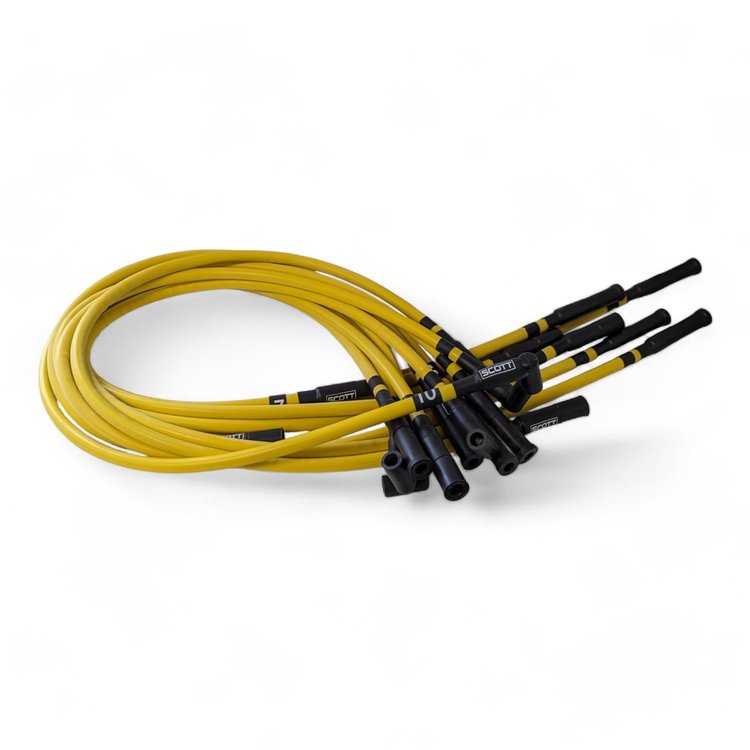 SPW300-CH-690-II-7 Super Mag Fiberglass-Oversleeved Spark Plug Wire Set for Dodge Viper Gen2 [Yellow]