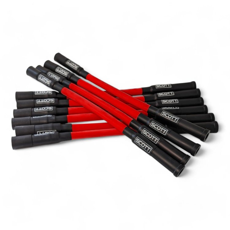 SPW300-CH-690-IV/V-2 Super Mag Fiberglass-Oversleeved Spark Plug Wire Set for Dodge Viper Gen4/5 [Red]