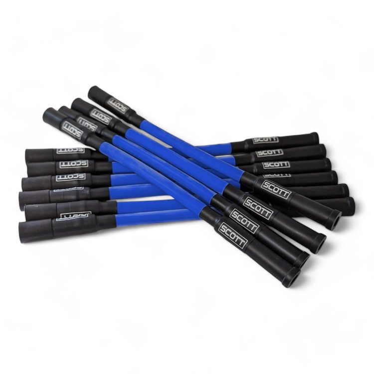 SPW300-CH-690-IV/V-4 Super Mag Fiberglass-Oversleeved Spark Plug Wire Set for Dodge Viper Gen4/5 [Blue]