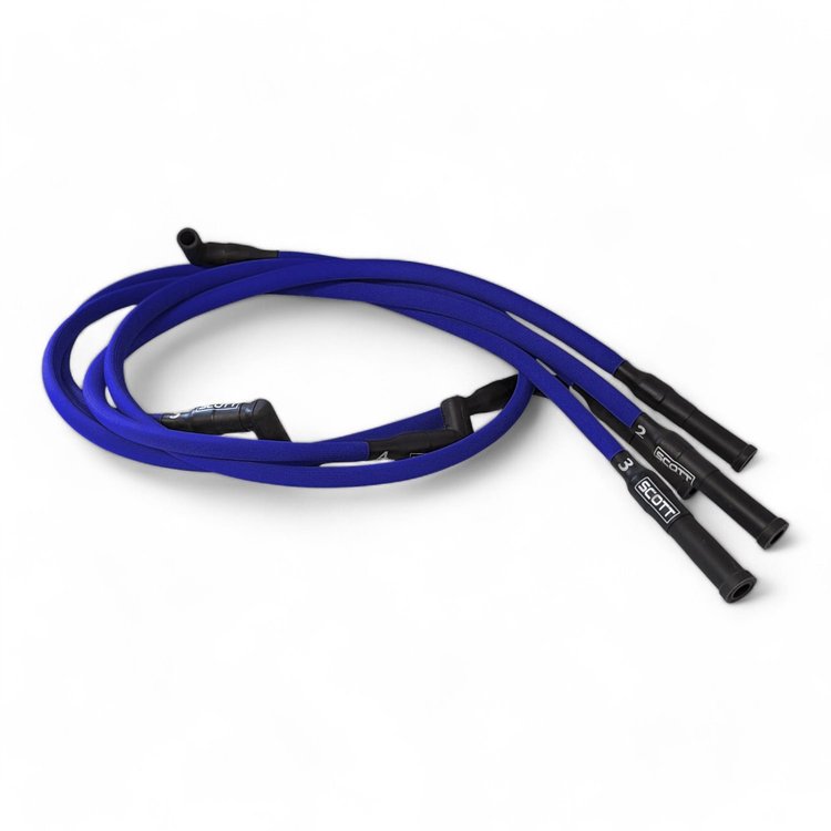 SPW300-PS-23-3 Super Mag Fiberglass-Oversleeved Spark Plug Wire Set for Ford 2.3L [Blue]