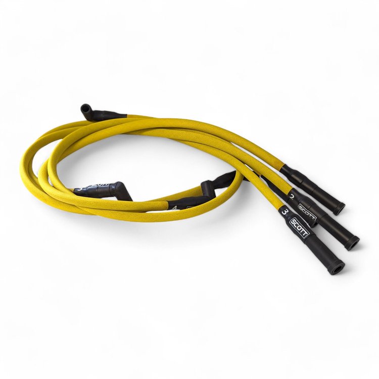 SPW300-PS-23-5 Super Mag Fiberglass-Oversleeved Spark Plug Wire Set for Ford 2.3L [Yellow]