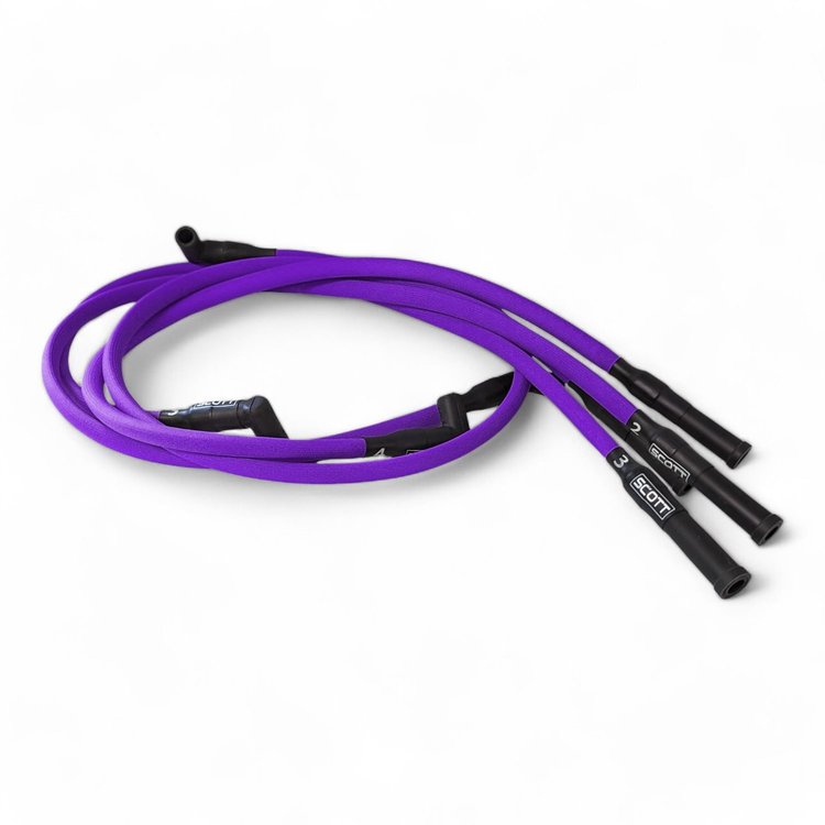 SPW300-PS-23-7 Super Mag Fiberglass-Oversleeved Spark Plug Wire Set for Ford 2.3L [Purple]