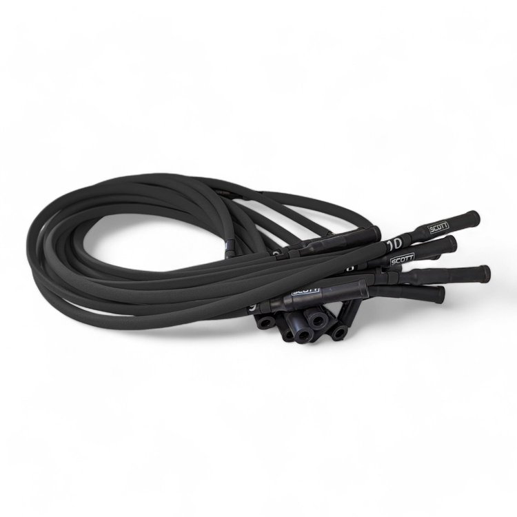 SPW300-PS-690-I-1 Super Mag Fiberglass-Oversleeved Spark Plug Wire Set for Dodge Viper (Gen1) [Black]