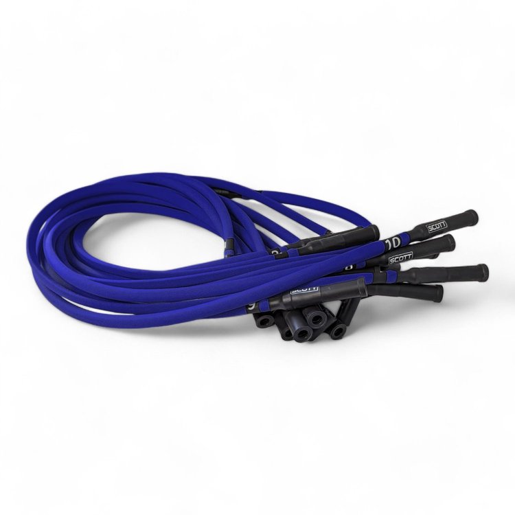 SPW300-PS-690-I-3 Super Mag Fiberglass-Oversleeved Spark Plug Wire Set for Dodge Viper (Gen1) [Blue]