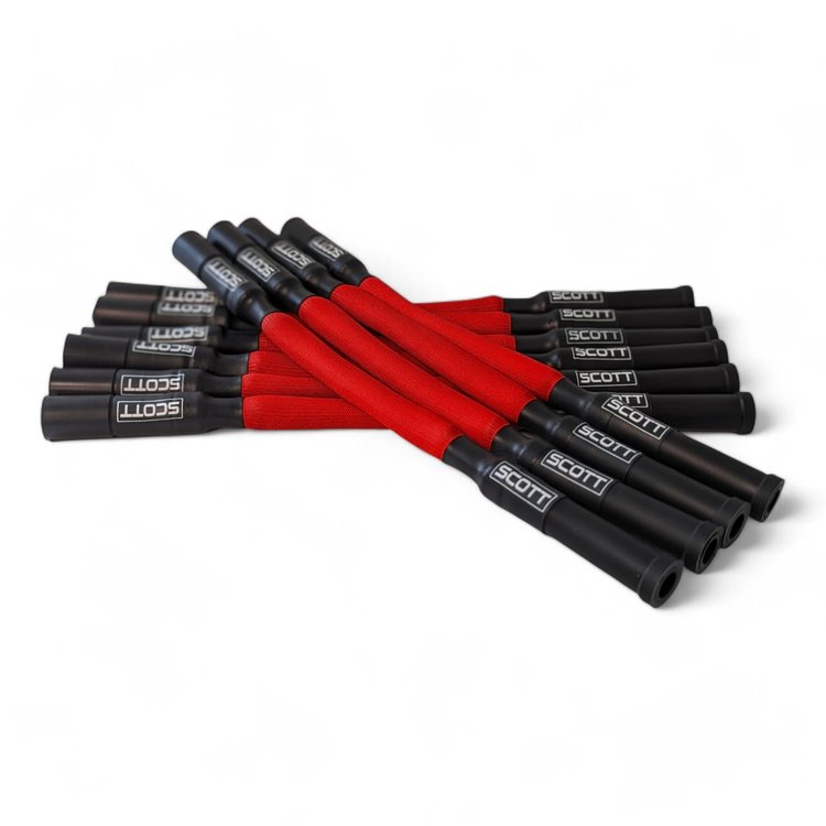 SPW300-PS-690-IV/V-2 Super Mag Fiberglass-Oversleeved Spark Plug Wire Set for Dodge Viper (Gen4/5) [Red]