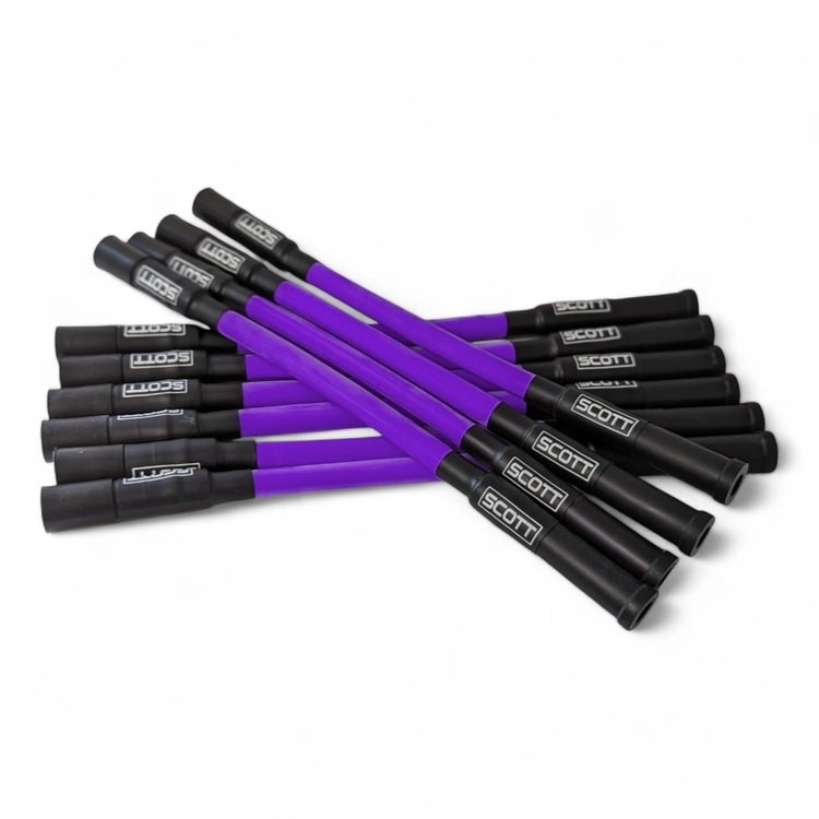 SPW-CH-690-IV/V-6 High-Performance Silicone-Sleeved Spark Plug Wire Set for Dodge Viper (Gen-4/5) [Purple]