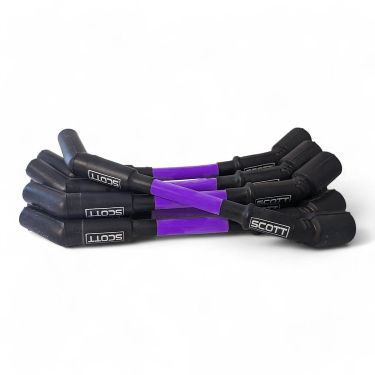 SPW-CH-LS-S-6 High-Performance Silicone-Sleeved Spark Plug Wire Set for GM LS, Standard [Purple]