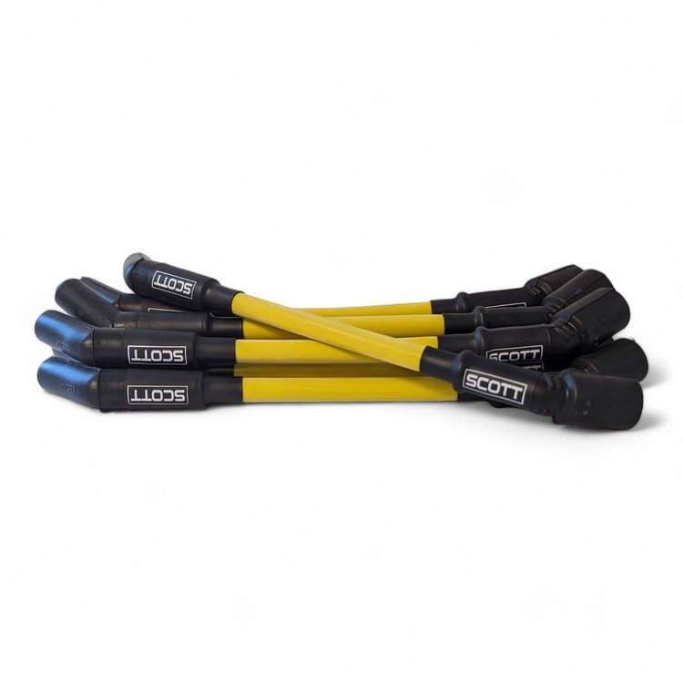 SPW-CH-LS-T-7 High-Performance Silicone-Sleeved Spark Plug Wire Set for GM LS Truck, [Yellow]