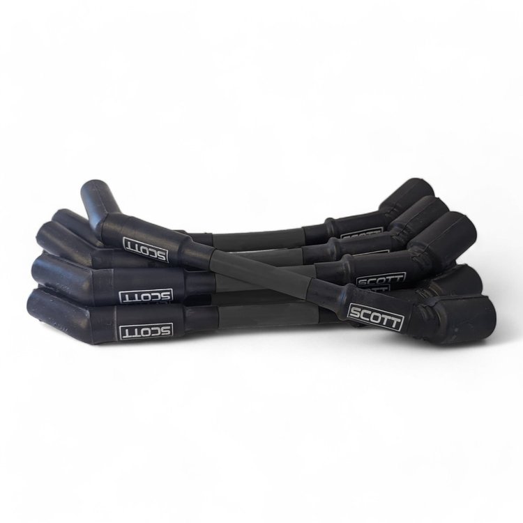 SPW-CH-LT-GEN5-1 High-Performance Silicone-Sleeved Spark Plug Wire Set for GM LS/LT (Gen5), [Black]