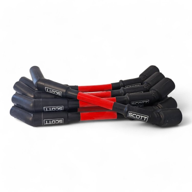 SPW-CH-LT-GEN5-2 High-Performance Silicone-Sleeved Spark Plug Wire Set for GM LS/LT (Gen5), [Red]