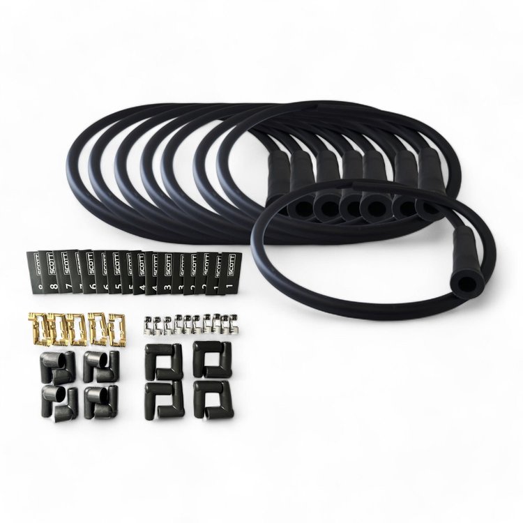 SPW-NS-KSTR DIY High-Performance Non-Sleeved Spark Plug Wire Set for DIY Sets [Straight Plug Boot]