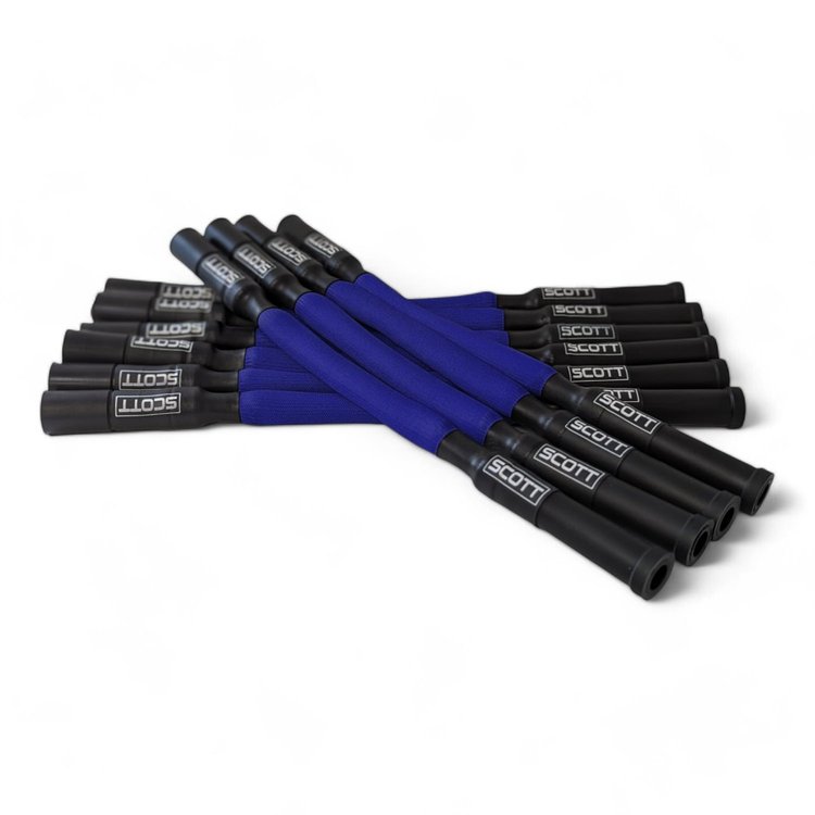 SPW-PS-690-IV/V-3 High-Performance Fiberglass-Oversleeved Spark Plug Wire Set for Dodge Viper (Gen-4/5) [Blue]