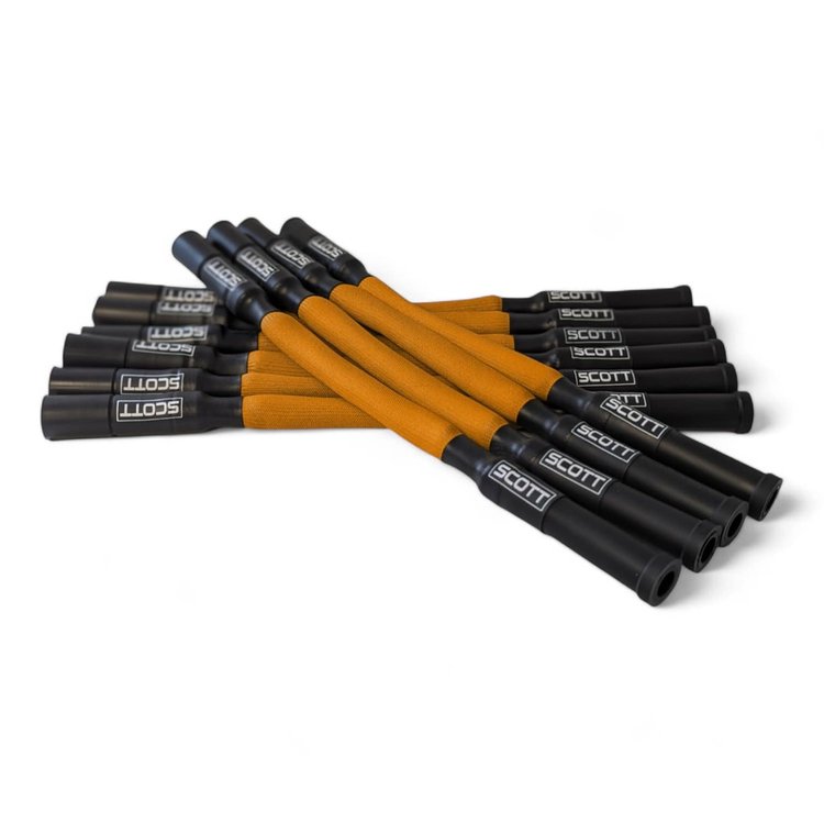 SPW-PS-690-IV/V-6 High-Performance Fiberglass-Oversleeved Spark Plug Wire Set for Dodge Viper (Gen-4/5) [Orange]
