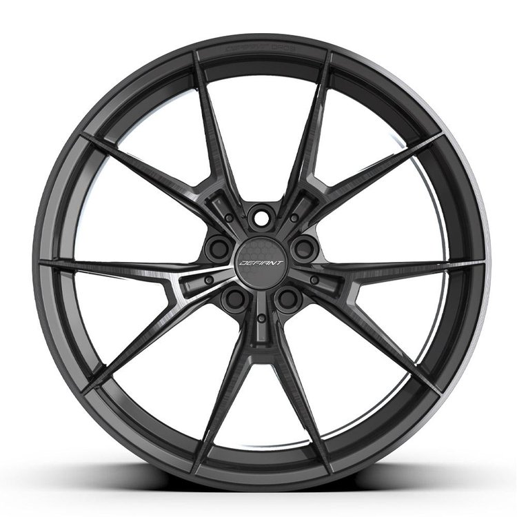 DF09 Wheel, Fits Select BMW, Size: 20" x 10", Bolt Pattern: 5 x 120 mm [Finish: Black Machined w/Tinted Clear]