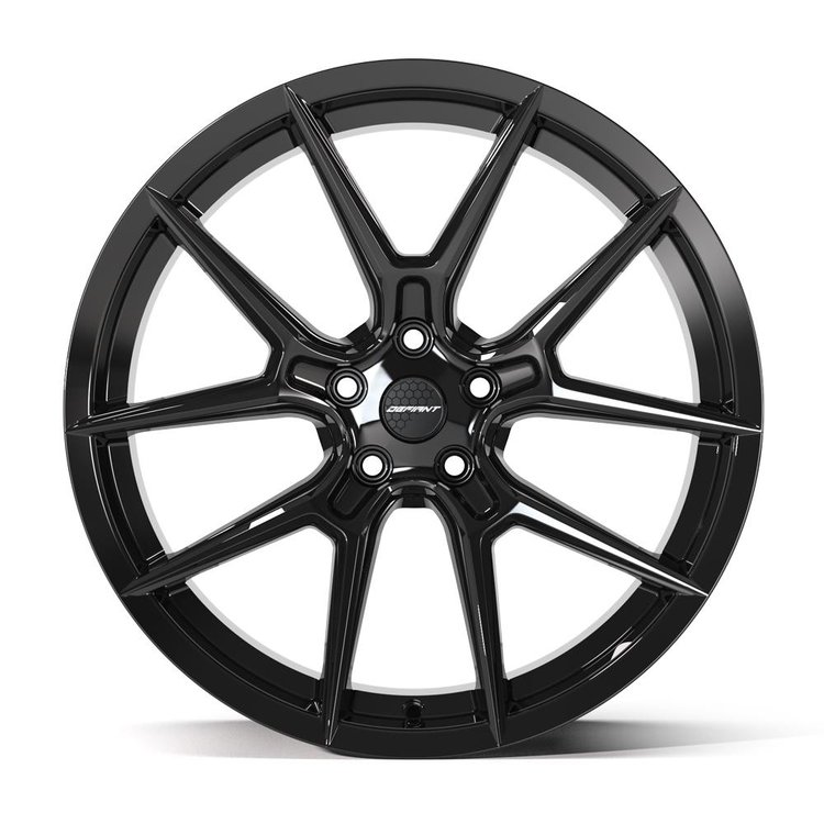 DF08 Rear Wheel [Size: 20"x10"] for 2005-2025 Ford Mustang, 5 x 4.50", Gloss Black Finish