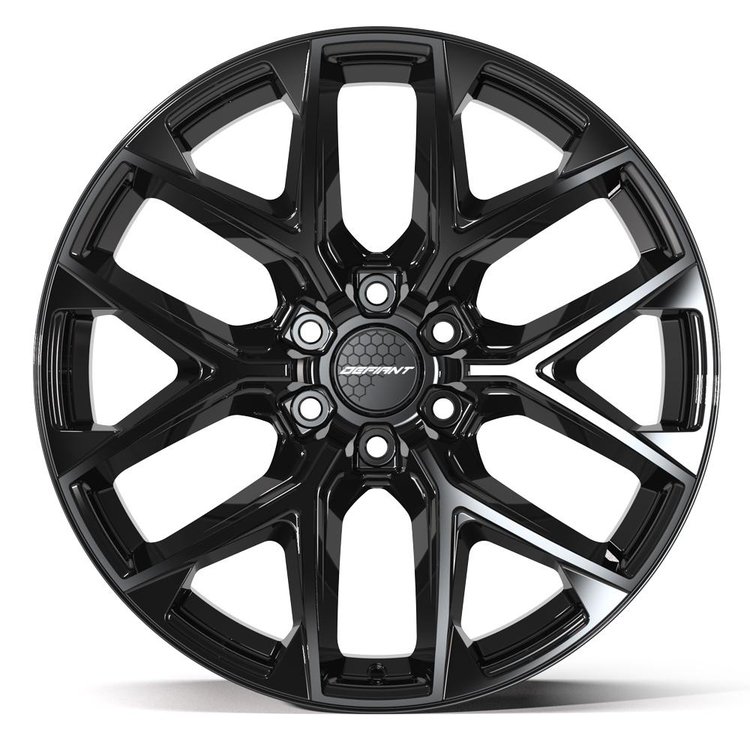 DF17C Wheel [Size: 22"x9"] for 2004-2025 Ford F-150, Expedition & Lincoln Navigator, 6 x 135 mm, Gloss Black Finish