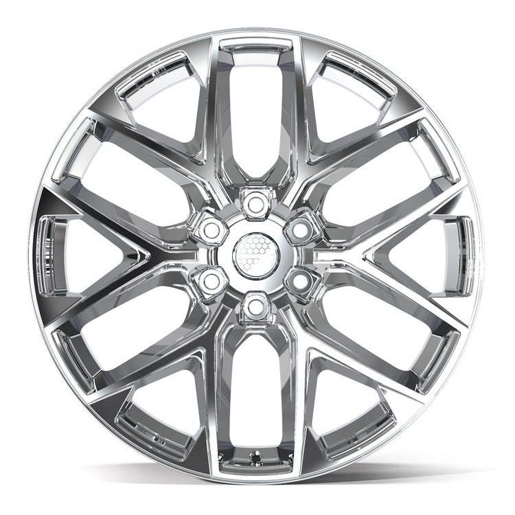 DF17C Wheel [Size: 22"x9"] for 2004-2025 Ford F-150, 2003-2025 Ford Expedition & Lincoln Navigator, 6 x 135 mm, Chrome Finish