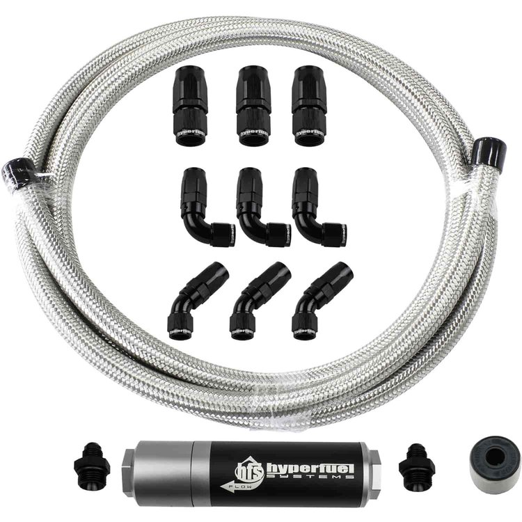 Stainless Steel Braided Hose Kit Natural 20 ft. -6 AN