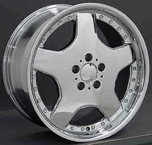 Mercedes-Benz AMG 5-Spoke Wheel with Rivets Size: 18" x 8" Bolt Pattern: 5 x 112 Rear Spacing: 5.88" Offset: +35mm