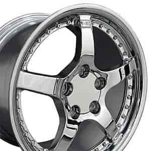 Corvette C5 Style Wheel Size: 17" x 9.5" Bolt Pattern: 5 x 120.65 Rear Spacing: 7.38" Offset: +54mm