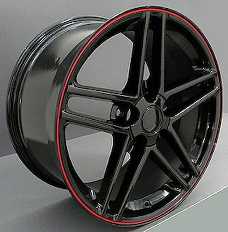 Corvette C6 Z06 Style Wheel Size: 17" x 9.5" Bolt Pattern: 5 x 120.65 Rear Spacing: 7.38" Offset: +54mm