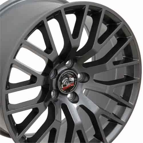 18 Fits Ford - 2015 Mustang GT Style Replica Wheel - Matte Black with a Machined Face 18x10