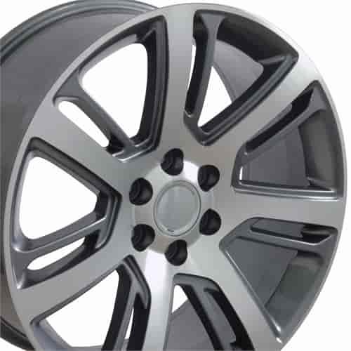 Cadillac Escalade Style Replica Wheel Gunmetal Machined Face 24x10