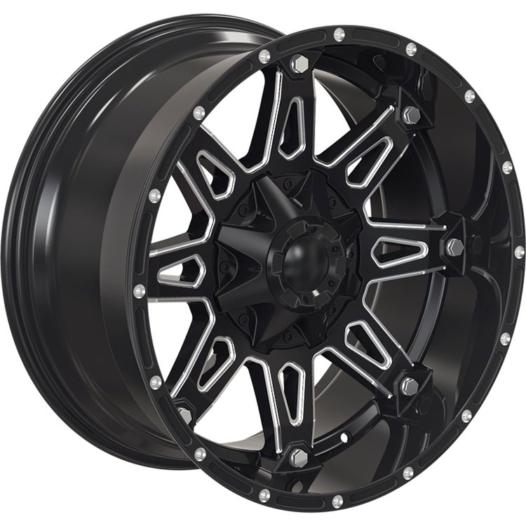 4Play Black Machined Finish Wheel Size: 20" x 9"