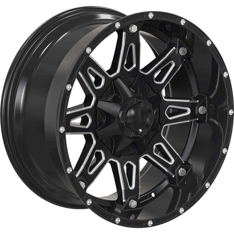 4Play Black Machined Finish Wheel Size: 20" x 10"