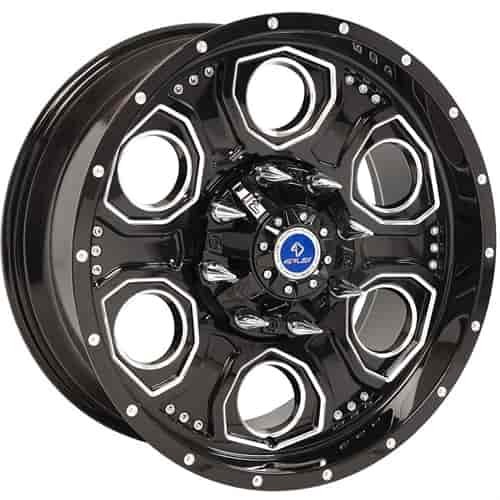 4Play Black Machined Finish Wheel Size: 20" x 12"