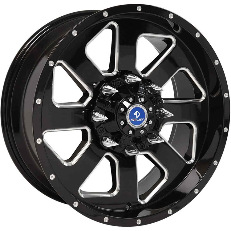 4Play Black Machined Finish Wheel Size: 20" x 9"